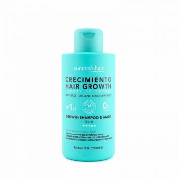Sampon si Masca 2 in 1 pentru accelararea cresterii parului Growth Somnis, 250 ml