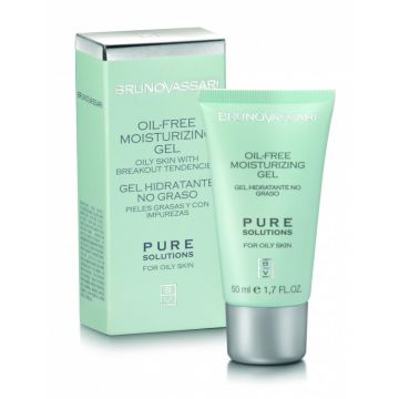 Crema- Gel tratament pentru tenul gras Bruno Vassari Oil Free Moisturizing Gel Pure Solution 50ml