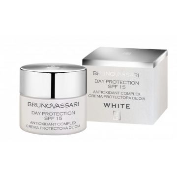 Crema Zilnica cu Protectie Solara pentru Ten cu Probleme Pigmentare Bruno Vassari White Day Protection SPF 15 50ml
