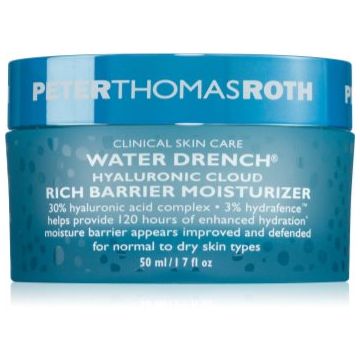 Peter Thomas Roth Water Drench Hyaluronic Cloud Rich Barrier Moisturizer crema bogat hidratanta reface bariera protectoare a pielii