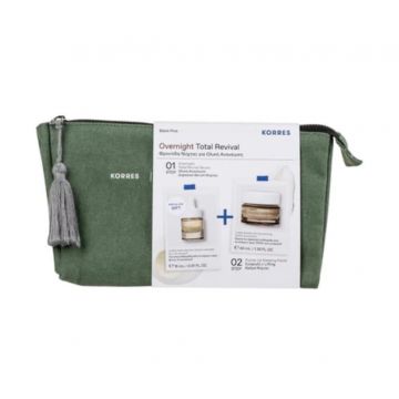 Set Black Pine Crema de noapte 40ml + Ser Dual 15ml, Korres
