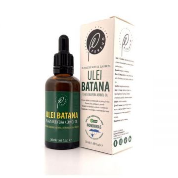 Ulei Batana Fractionat 100% Pur, Presat la Rece, Honduras – Creștere Păr, Hidratare și Regenerare, 50 ml Perevo