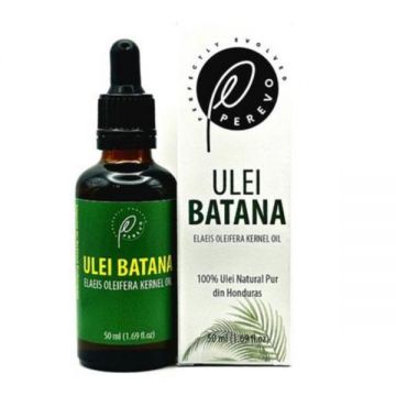 Ulei Batana Fractionat 100% Pur, Presat la Rece, Honduras – Creștere Păr, Hidratare și Regenerare, 50 ml Perevo
