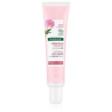Klorane Peony Soothing Rich Cream crema calmanta pentru ten uscat și sensibil