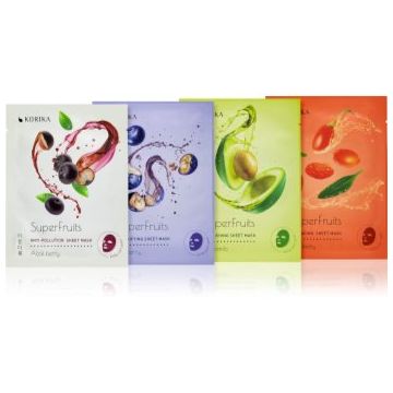 KORIKA SuperFruits set de măști textile SuperFruits
