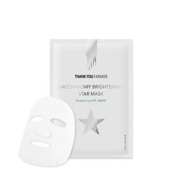 Masca servetel Saccharomy Brightening Star Mask, 1bucata, Thank You Farmer Masca servetel Saccharomy Brightening Star Mask, 1bucata, Thank You Farmer