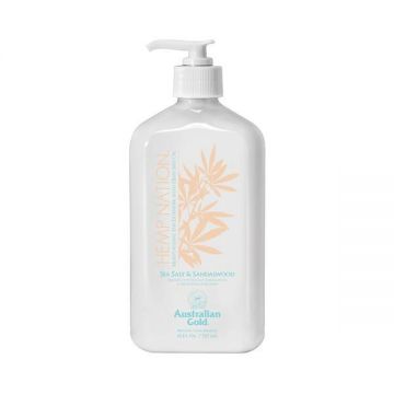 Crema hidratanta pentru prelungirea bronzului, Australian Gold, Hemp Nation, Sea Salt&Sandalwood, 535ml