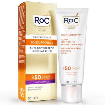 Fluid uniformizator anti pete SPF50 Soleil Protect, 50ml, Roc Fluid uniformizator anti pete SPF50 Soleil Protect, 50ml, Roc