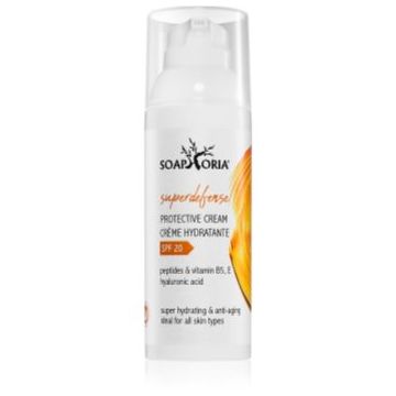 Soaphoria SuperDefense hidratant si pentru protectie solara cu peptide