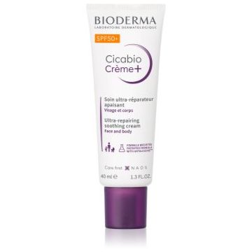Bioderma Cicabio Créme+ SPF 50+ crema de fata SPF 50+
