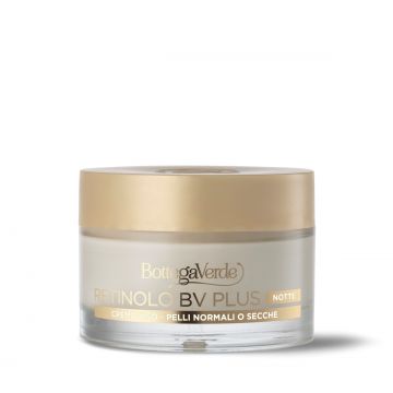 Crema anti-imbatranire de noapte cu Pro-Retinol, colagen vegetal, acid hialuronic si vitaminele E si F, pentru ten normal si uscat