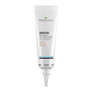 Crema cu SPF 50+ Matifianta, pentru Ten Acneic si Gras - Bio Balance Aknsun Mattifying Face Aqua Fusion, nuanta Medium, 40 ml