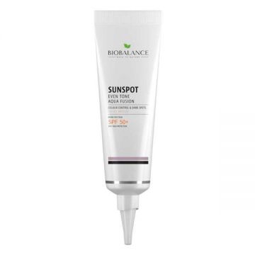 Crema cu SPF 50+ Uniformizanta, Impotriva Petelor Pigmentare - Bio Balance Sunspot Even Tone Aqua Fusion, nuanta Medium, 40 ml