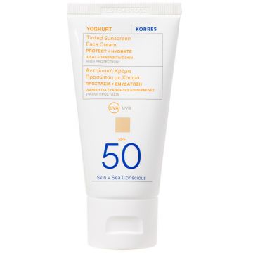 Crema de fata colorata Yoghurt Sun SPF50, 50ml, Korres