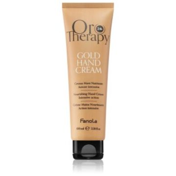 Fanola Oro Therapy Gold Hand Cream crema hidratanta si hranitoare cu aur de 24 de karate