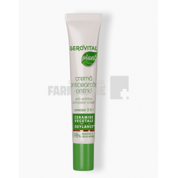 Gerovital Plant Crema anticearcan antirid cu ceramide vegetale/oxylance corector 3 in 1 15 ml
