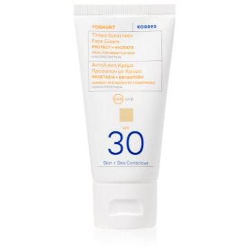 Korres Yoghurt Tinted Sunscreen crema protectoare cu efect de tonifiere SPF 30