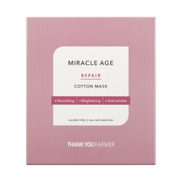 Masca de fata din bumbac Miracle Age, 25ml, Thank You Farmer