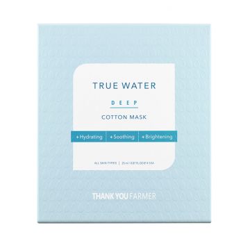 Masca de fata din bumbac True Water Deep, 25ml, Thank You Farmer