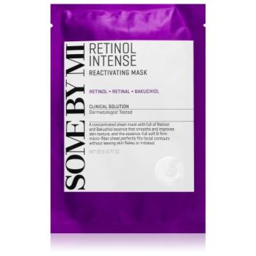 Some By Mi Retinol Intense Reactivating Mask mască textilă cu efect antirid pentru ten matur