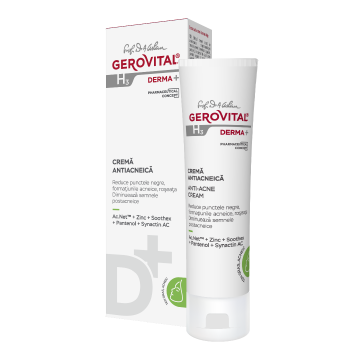 Crema antiacneica H3 Derma+, 50 ml, Gerovital