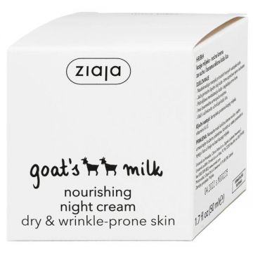 Crema de Noapte cu Lapte de Capra - Ziaja Goat`s Milk Night Cream, 50 ml