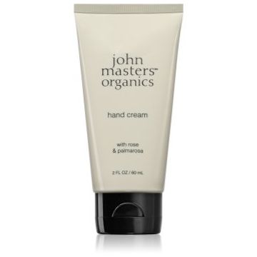 John Masters Organics hand cream Rose & Palmarosa crema nutritiva cu ulei de trandafir