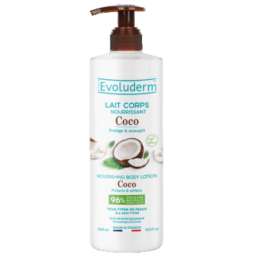 Lapte de corp hranitor Coco, 500ml, Evoluderm