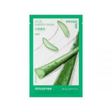 Masca servetel Innisfree cu Aloe Vera pentru toate tipurile de ten, 22 ml Masca servetel Innisfree cu Aloe Vera pentru toate tipurile de ten, 22 ml