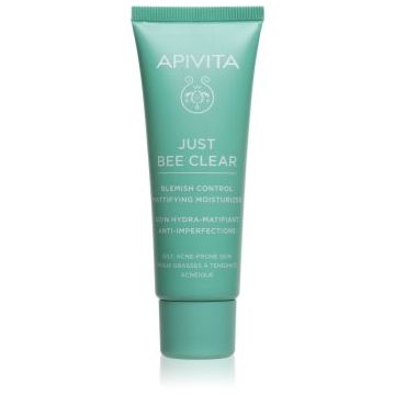 Apivita Just Bee Clear Blemish Control Moisturizer crema de fata hidratanta cu niacinamidă
