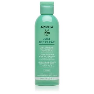 Apivita Just Bee Clear Pore Minimizing Lotion Îngrijire pentru pori dilatati si puncte negre
