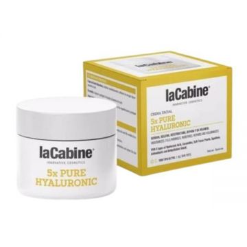 Crema faciala cu efect anti-imbatranire care reduce ridurile si liniile de expresie, La Cabine, 5x Pure Hyaluronic, 50 ml Crema faciala cu efect anti-imbatranire care reduce ridurile si liniile de expresie, La Cabine, 5x Pure Hyaluronic, 50 ml