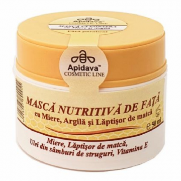 Masca nutritiva de fata Cleopatra, 50 ml, Apidava