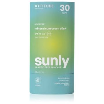 Attitude Sunly Unscented Crema de soare cu minerale stick