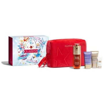 Clarins Double Serum & Nutri-Lumière Collection set cadou pentru ten matur Luminosity