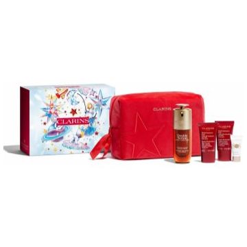Clarins Double Serum & Super Restorative Collection set cadou pentru ten matur Luminosity