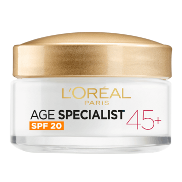 Crema antirid de zi cu SPF20, Age Specialist 45+, 50 ml, LOreal