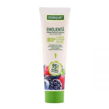 Crema emolienta pentru picioare cu extracte de fructe de padure organice, 100 ml