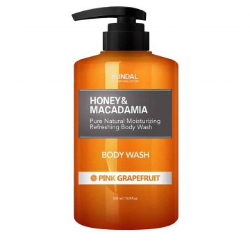 Honey & macadamia body wash - pink grapefruit 500 ml