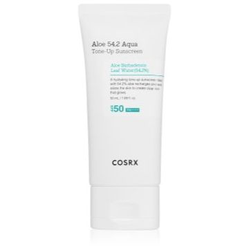 Cosrx Aloe 54.2 Aqua Tone-Up Sunscreen fluid protector tonifiant pentru față SPF 50+