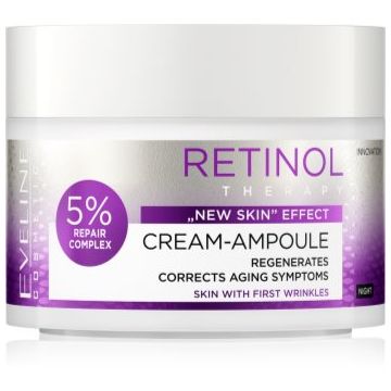 Eveline Cosmetics Cream-Ampoule Retinol crema regeneratoare de noapte impotriva primelor semne de imbatranire ale pielii