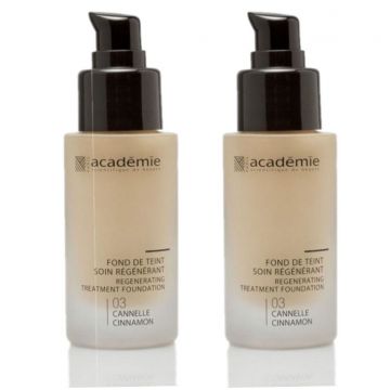 Set 2 x Fond de ten cu efect regenerant Academie 03 Cinnamon 30ml