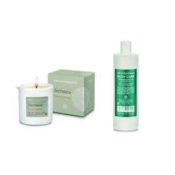 Set massage: Bruno Vassari Massage Body Oil 500ml + Lumanare Monoi 200gr