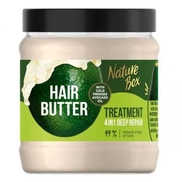 Tratament pentru Par 4 in 1 cu Avocado si Unt de Shea - Nature Box Treatment 4 in 1 Nourishment with Cold Pressed Avocado Oil, 300 ml Tratament pentru Par 4 in 1 cu Avocado si Unt de Shea - Nature Box Treatment 4 in 1 Nourishment with Cold Pressed Avocado Oil, 300 ml