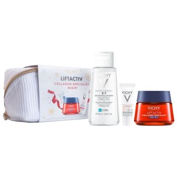 Vichy Liftactiv Collagen Specialist Night set cadou de Crăciun pentru ten matur