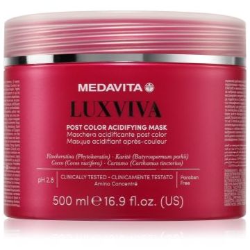 Medavita LUXVIVA Post Color Acidifying Mask mască hrănitoare pentru păr vopsit