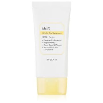 Klairs All-day Airy Sunscreen gel cremă de protecție SPF 50+