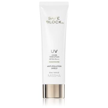 Missha Safe Block RX Cover Tone Up Sun crema de minerale pentru fata si zone sensibile SPF 50+