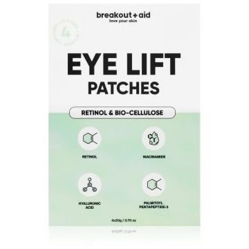 My White Secret Breakout+aid Eye Lift Patches plasture antirid pentru zona de sub ochi cu retinol