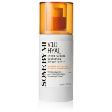 Some By Mi V10 Hyal Hydra Capsule Sunscreen cremă protectoare pentru piele sensibilă și intolerantă SPF 50+